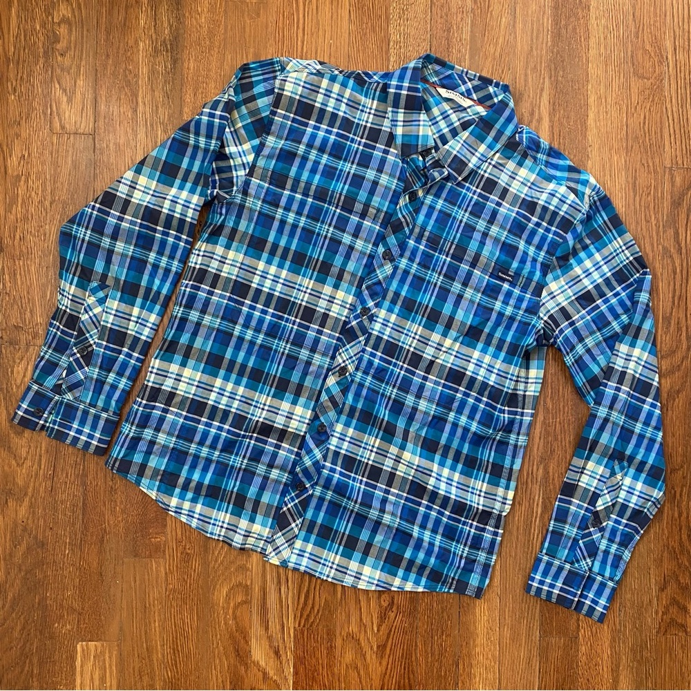 Simms Plaid Button Down Shirt - image 1